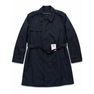 NWT DSCP Garrison Collection Men’s Black Trench Coat 46L Military All Weather US